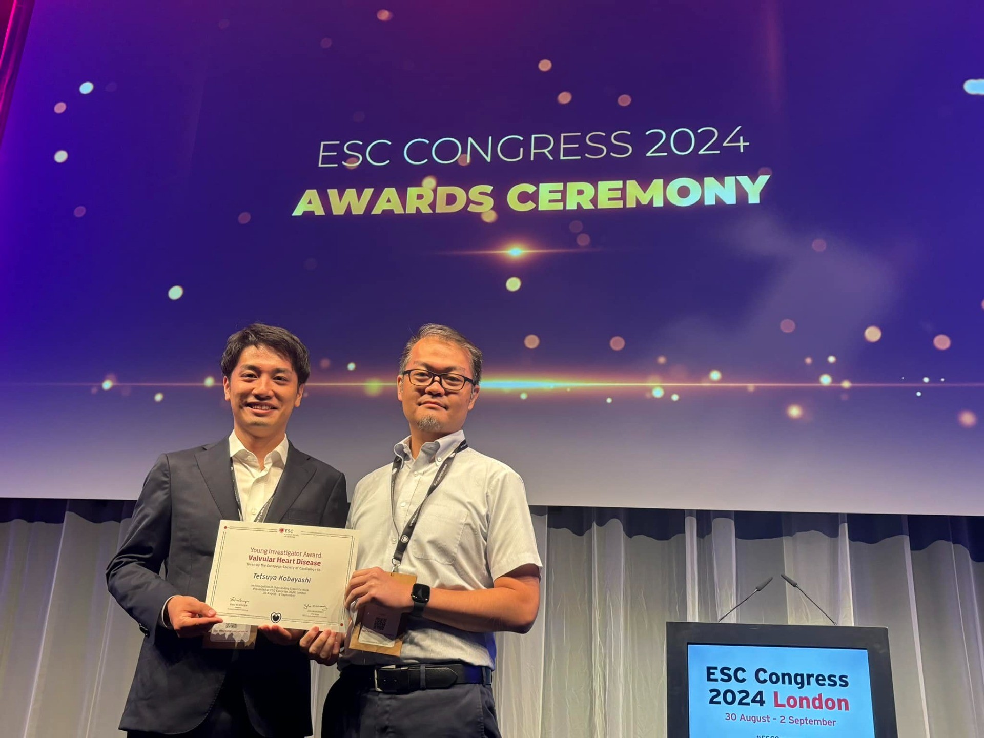 心不全・心筋症グループの小林哲也先生が、ESC Congress 2024でYIAセッションファイナリストとして発表しました!
